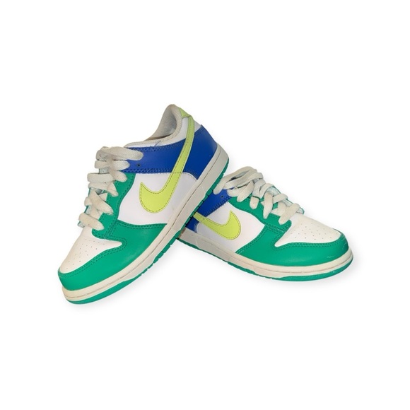 Nike Dunk Low TD Sz 1.5  White Stadium Green Game Royal Lemon - Picture 2 of 6